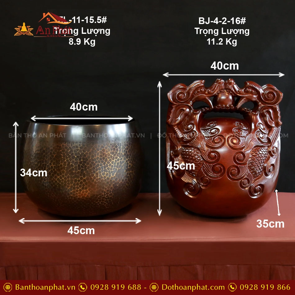 Bộ Chuông Đen Vảy Cá - Mõ Rồng Gỗ cao cấp AK11215 17 Bộ Chuông Mõ tụng kinh Đài Loan