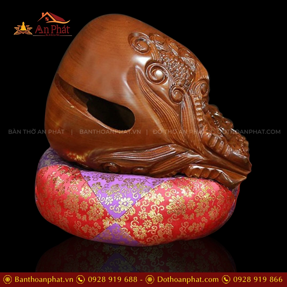 Bộ Chuông Đồng Đen- Mõ Rồng Gỗ cao cấp AK11220 14 Bo Chuong Dong Den Vay Ca Mo Rong 12inch AK11220 5