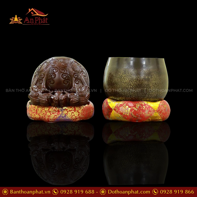 Bộ Chuông Đồng Mõ Rồng Gỗ nhập khẩu cỡ lớn AK11222 9 Bộ Chuông Đồng Mõ Rồng Gỗ nhập khẩu cỡ lớn AK11222