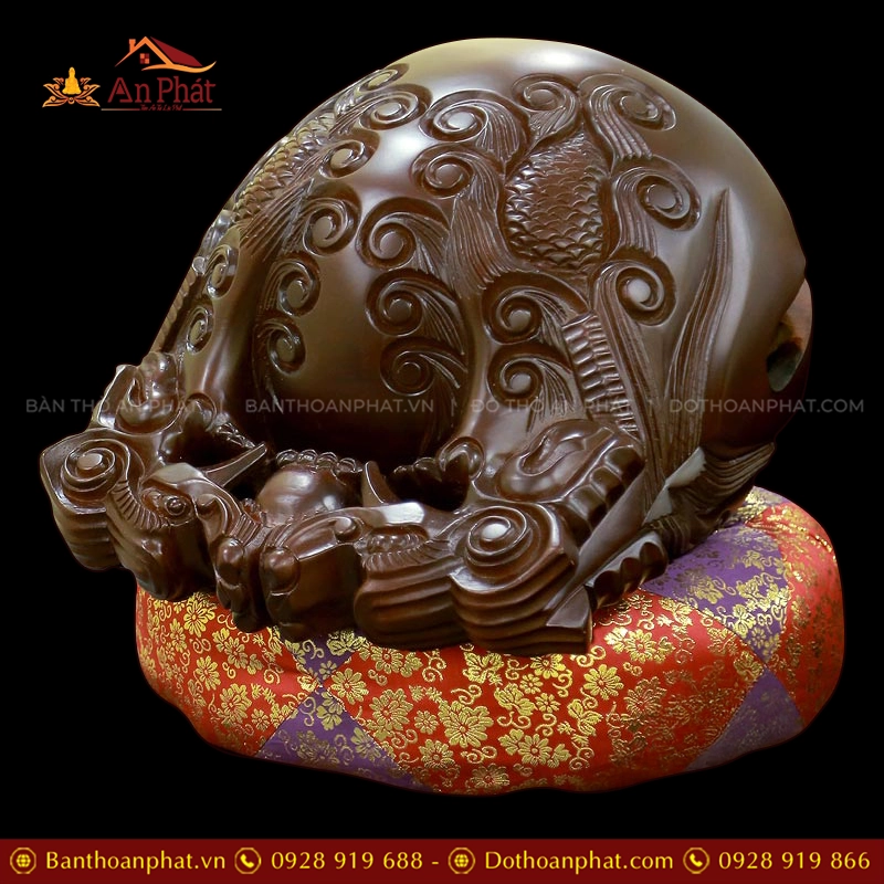 Bộ Chuông Đồng Mõ Rồng Gỗ nhập khẩu cỡ lớn AK11222 10 Mõ rồng gỗ cao cấp