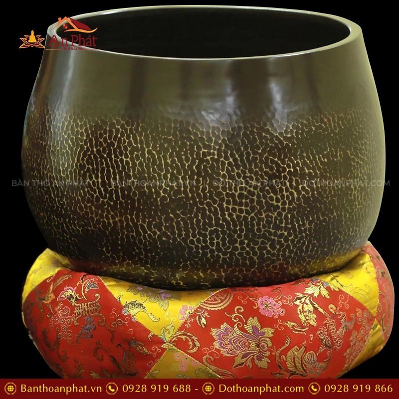 Bộ Chuông Đồng Mõ Rồng Gỗ nhập khẩu cỡ lớn AK11222 11 Chuông đồng tụng kinh