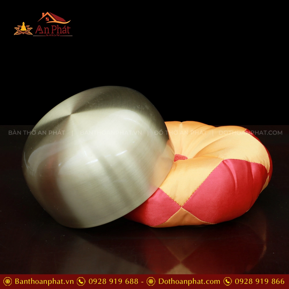 Bộ Chuông Mõ Tụng Kinh Tại Gia 12.5cm AK11205 15 Mua chuông mõ tụng kinh