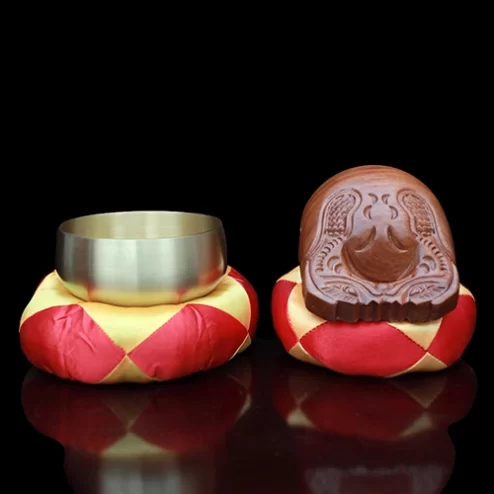 Bộ Chuông Mõ Tụng Kinh Tại Gia Đường Kính 9.5cm AK11201