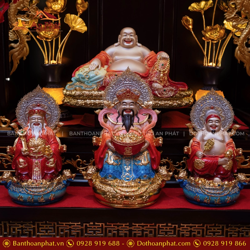 Bộ Tứ Phúc Ngọc Thạch Phủ Đồng Đỏ Đế Xanh Dương T2527 15 Bộ Tứ Phúc Ngọc Thạch Phủ Đồng Đỏ Đế Xanh Dương T2527