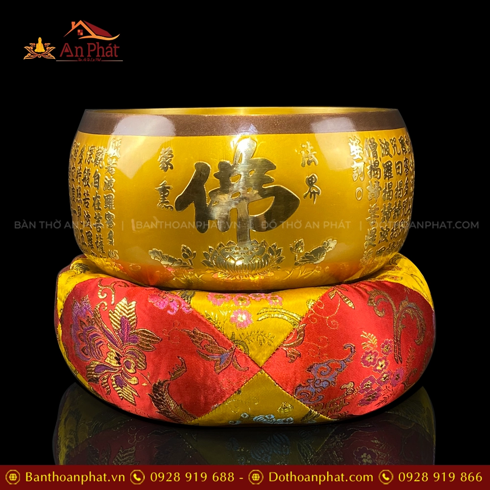 Chuông đồng chữ Phật khắc Tâm Kinh Đài Loan AK11224 7 Chuông đồng chữ Phật khắc Tâm Kinh Đài Loan AK11224