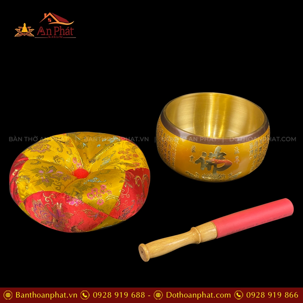 Chuông đồng chữ Phật khắc Tâm Kinh Đài Loan AK11224 9 Chuông đồng Đài Loan