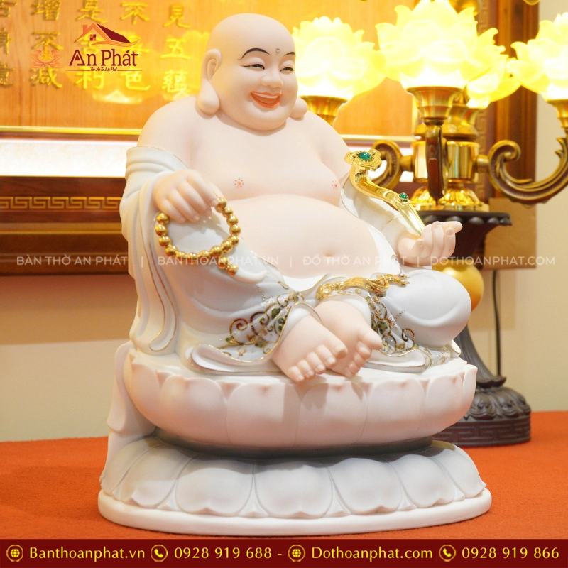 Tôn Tượng Phật Di Lặc T2559 15 Tượng Phật Di Lặc bằng sứ đẹp