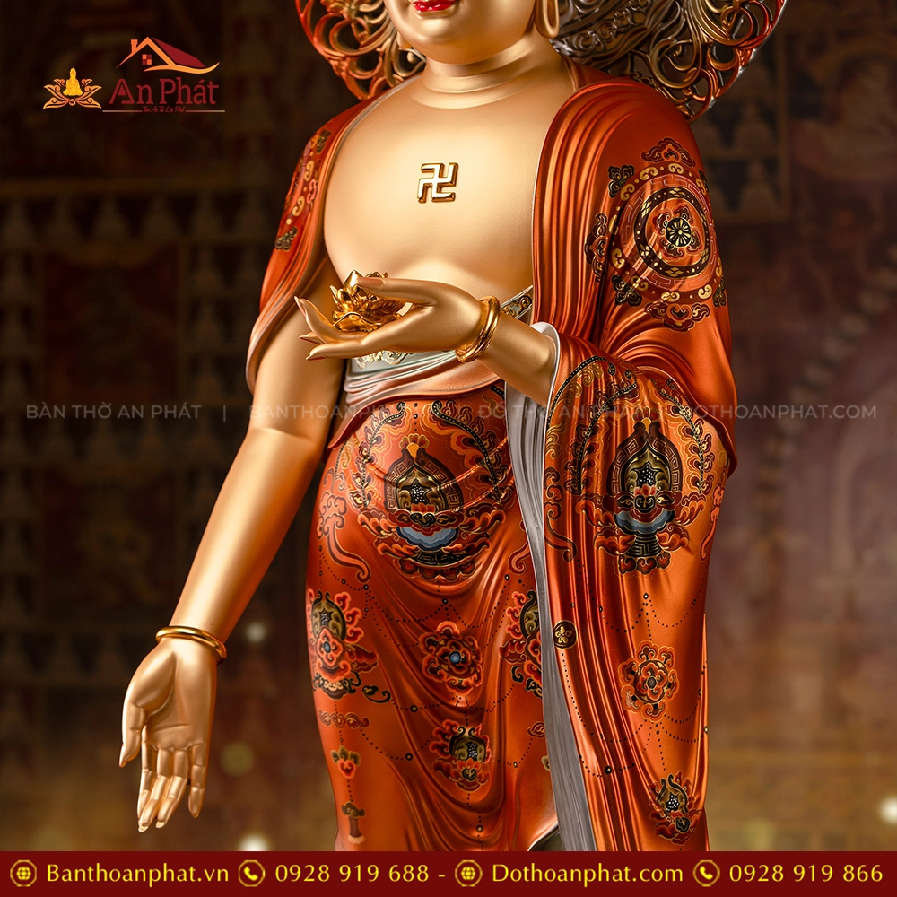 Tôn Tượng Tây Phương Tam Thánh Ngọc Thạch Phủ Đồng Kim Xích Quang T2455 23 Ton Tuong Tay Phuong Tam Thanh Ngoc Thach Phu Dong Kim Xich Quang T2455 8