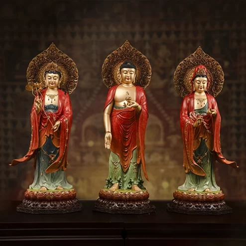 Tôn Tượng Tây Phương Tam Thánh Ngọc Thạch phủ Đồng Cổ Vân T2440