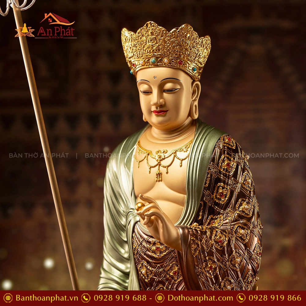 Tượng Địa Tạng Ngọc Thạch phủ Đồng Hoả Liên Quang T2444 13 Tuong Dia Tang Ngoc Thach phu Dong Hoa Lien Quang T2444 4