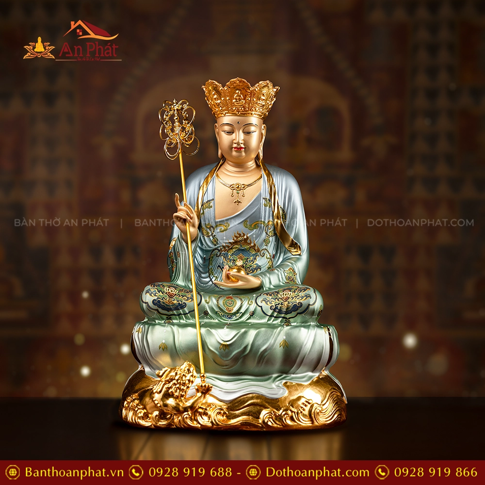 Tượng Địa Tạng Ngọc Thạch phủ Đồng Thanh Vân T2465 11 Tượng Địa Tạng Ngọc Thạch phủ Đồng Thanh Vân T2465