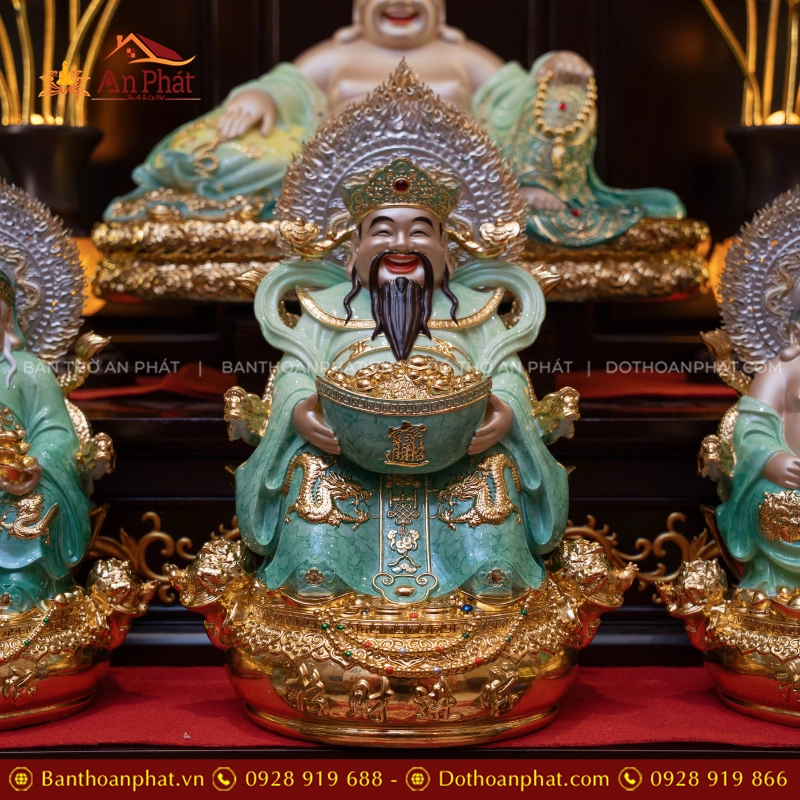 Tượng Quan Lộc Ngọc Thạch Phủ Đồng Xanh Ngọc Lục Bảo T2526 3 Tượng Quan Lộc Ngọc Thạch Phủ Đồng Xanh Ngọc Lục Bảo T2526