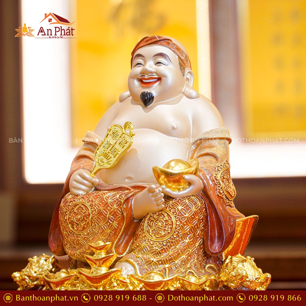 Tượng Tài Địa Ngồi Đồng Dát Vàng T2499 26 Tuong Tai Dia Ngoi Dong Dat Vang T2499 9