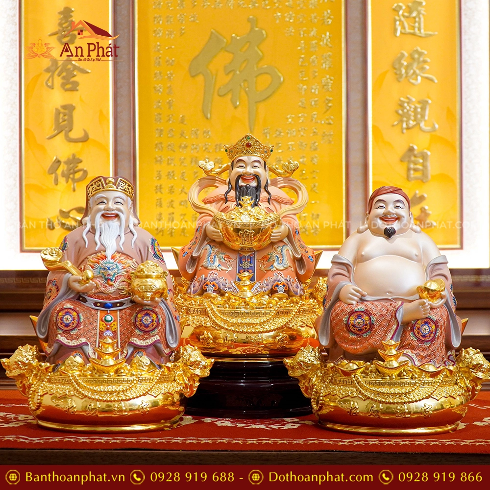 Tượng Tài Địa Ngồi Đồng Dát Vàng T2500 15 Tượng Tài Địa Ngồi Đồng Dát Vàng T2500