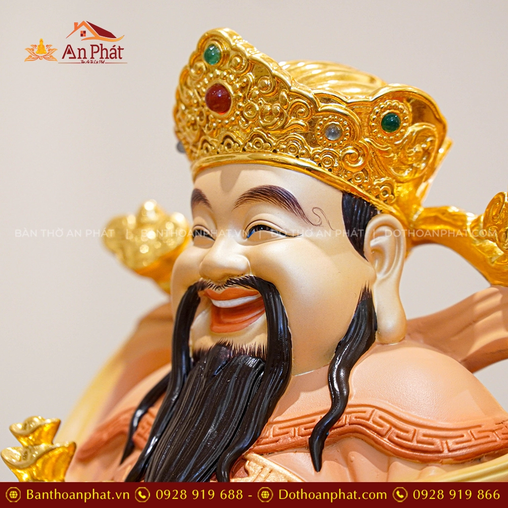 Tượng Tài Địa Ngồi Đồng Dát Vàng T2500 20 Tuong Tai Dia Ngoi Dong Dat Vang T2500 7