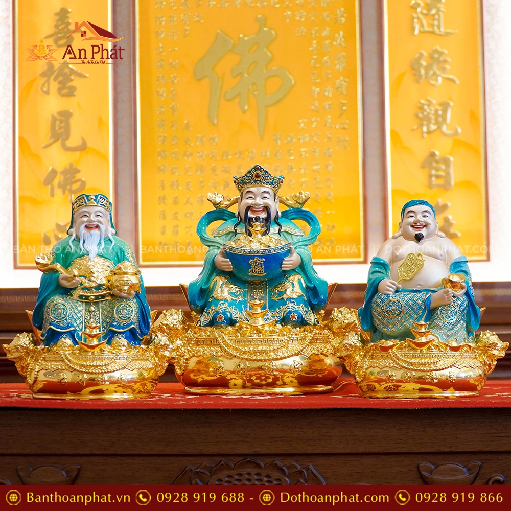 Tượng Tài Địa Ngồi Đồng Dát Vàng T2503 15 Tượng Tài Địa Ngồi Đồng Dát Vàng T2503