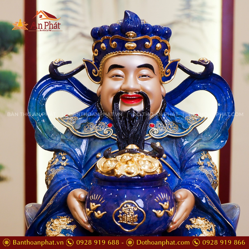 Tượng Thần Tiền Quan Lộc Ngồi Đồng Đế Vuông T2482 16 Tuong Than Tien Quan Loc Ngoi Dong De Vuong T2482 5
