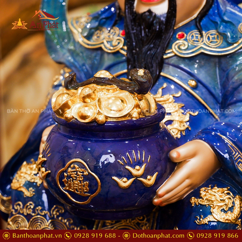 Tượng Thần Tiền Quan Lộc Ngồi Đồng Đế Vuông T2482 17 Tuong Than Tien Quan Loc Ngoi Dong De Vuong T2482 6