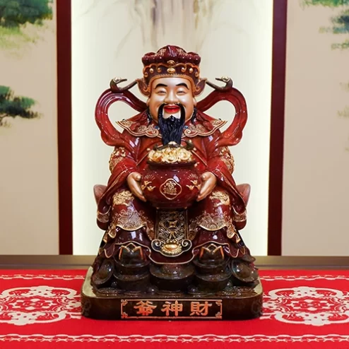 Tượng Thần Tiền Quan Lộc Ngồi Đồng Đế Vuông T2484