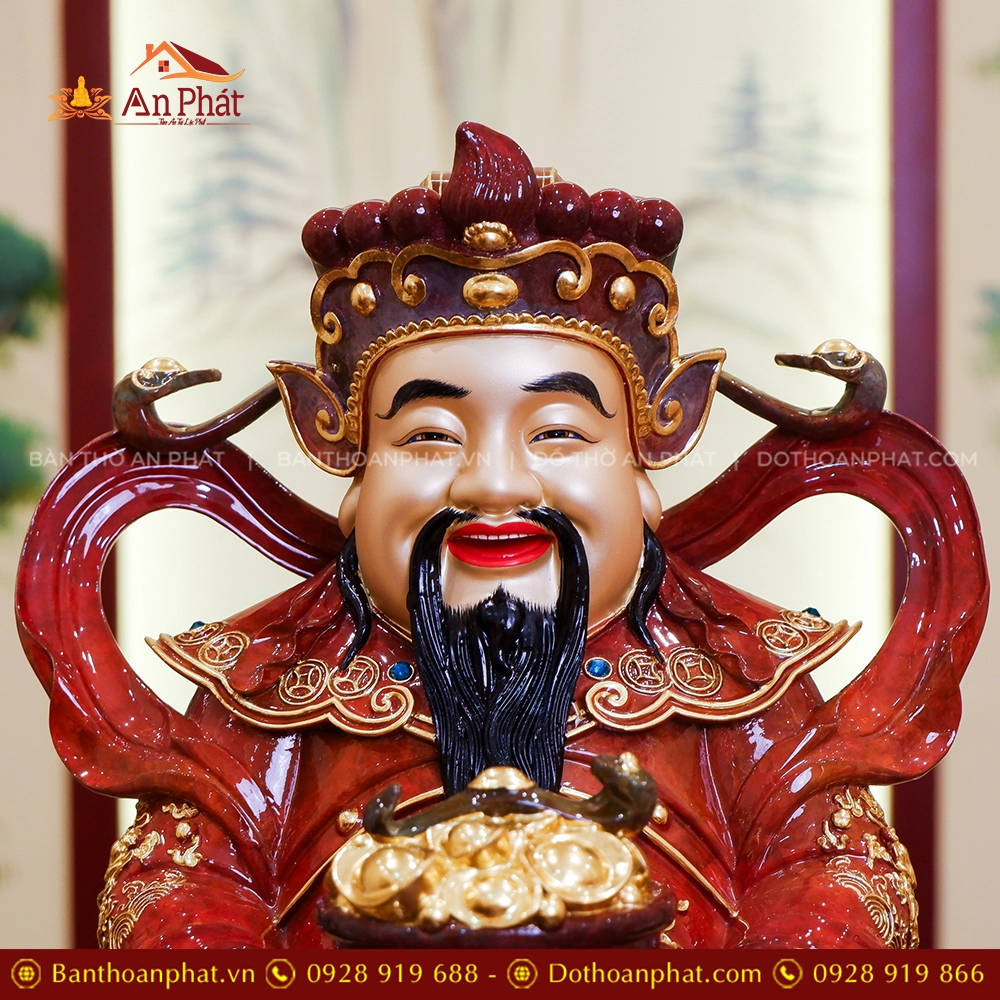 Tượng Thần Tiền Quan Lộc Ngồi Đồng Đế Vuông T2484 16 Tuong Than Tien Quan Loc Ngoi Dong De Vuong T2484 5