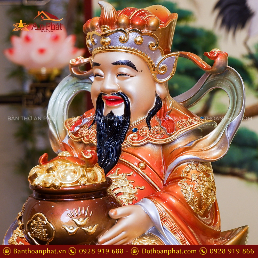 Tượng Thần Tiền Quan Lộc Ngồi Đồng Đế Vuông T2487 16 Tuong Than Tien Quan Loc Ngoi Dong De Vuong T2487 5