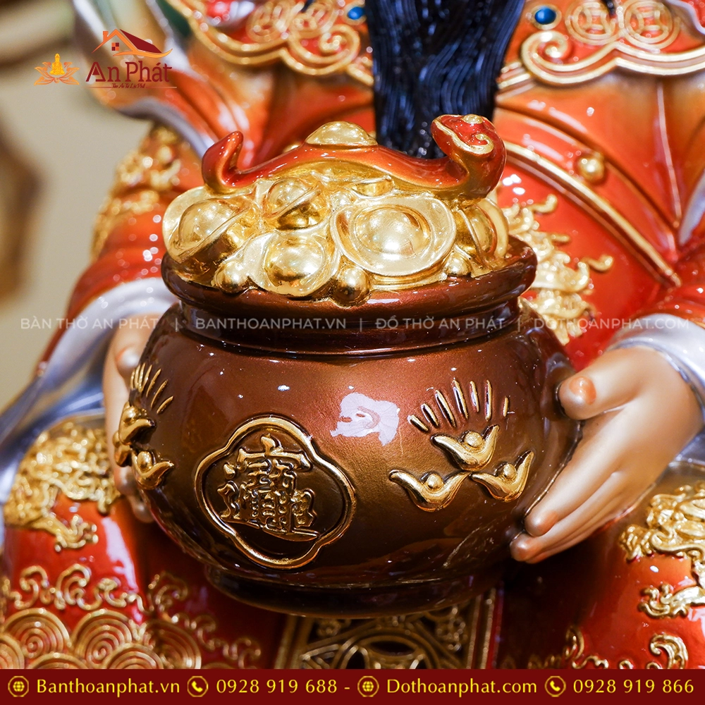 Tượng Thần Tiền Quan Lộc Ngồi Đồng Đế Vuông T2487 17 Tuong Than Tien Quan Loc Ngoi Dong De Vuong T2487 6
