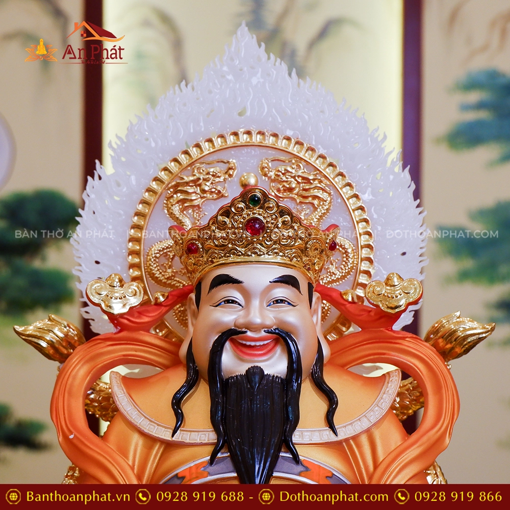 Tượng Thần Tiền Quan Lộc Song Long Ngọc Thạch Phủ Đồng Dát Vàng T2519 16 Tuong Than Tien Quan Loc Song Long Ngoc Thach Phu Dong Dat Vang T2519 5