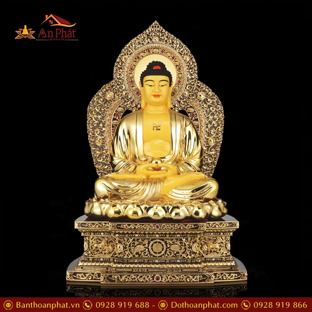 Bộ Tương Hoa Nghiêm Tam Thánh Đồng Dát Vàng Nhập Khẩu T2710