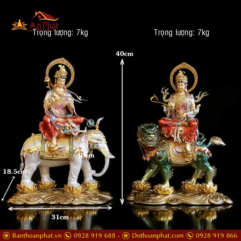 bo tuong phat hoa nghiem tam thanh dong cao cap ve gam nhap khau t270900001