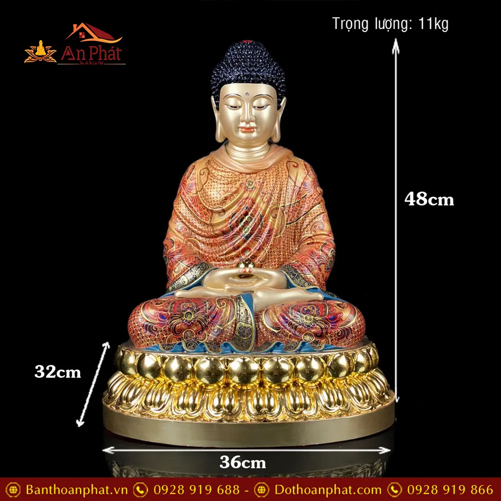 bo tuong phat hoa nghiem tam thanh dong cao cap ve gam nhap khau t270900002