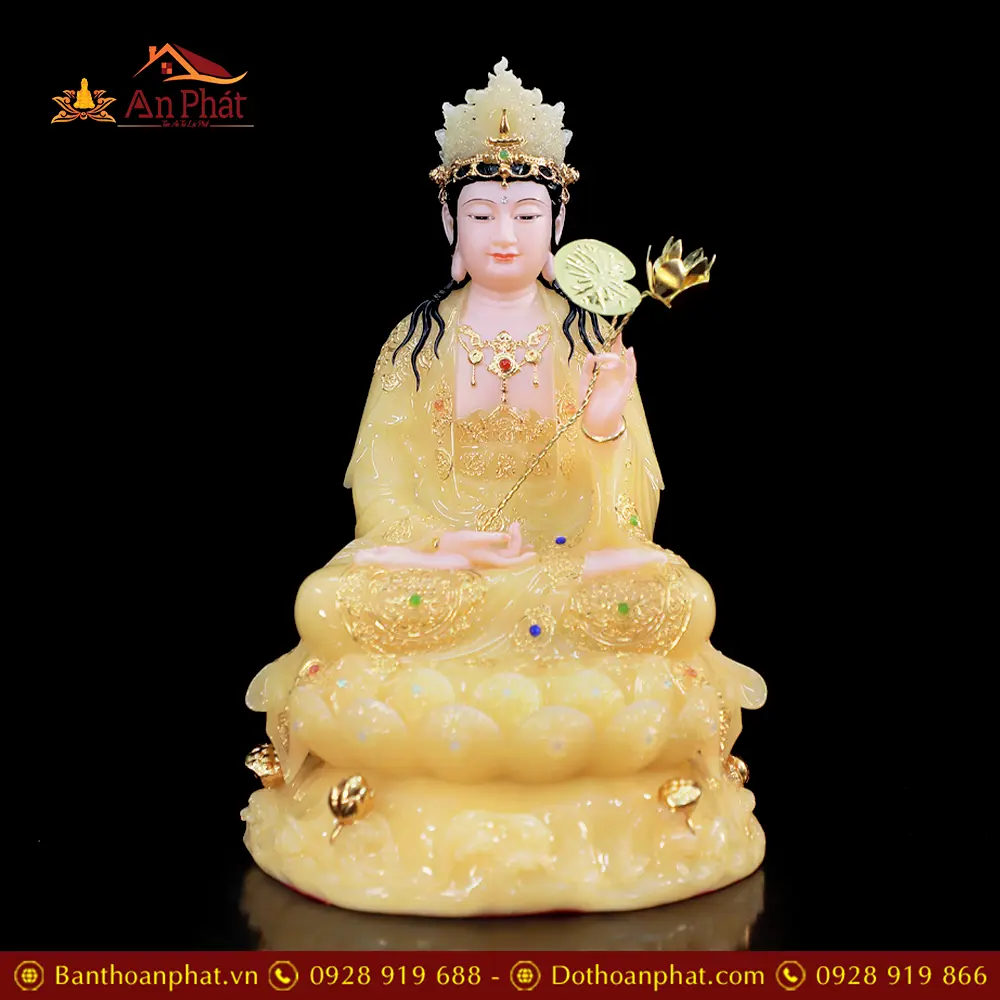 Bộ Tượng Tây Phương Tam Thánh Ngồi Đế Non Nước Bột Đá Màu Thạch Anh Cao Cấp T2469 26 Bộ Tượng Tây Phương Tam Thánh Ngồi Đế Non Nước Bột Đá Màu Thạch Anh Cao Cấp T2469