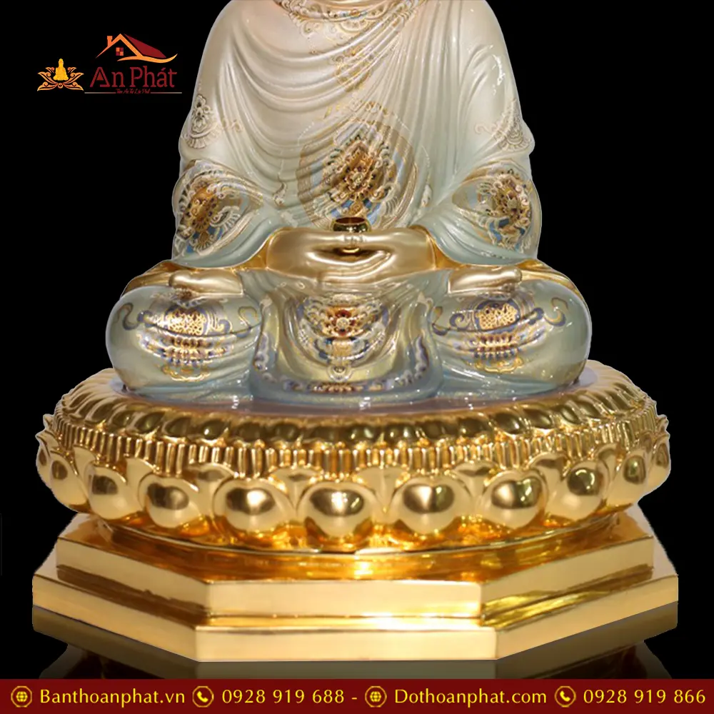 Tượng Bổn Sư Thích Ca Đồng Vẽ Sơn Cao Cấp Dáng Ngồi Tịnh Tâm T2623 23 tuong bon su thich ca dong ve son cao cap dang ngoi tinh tam t262300003