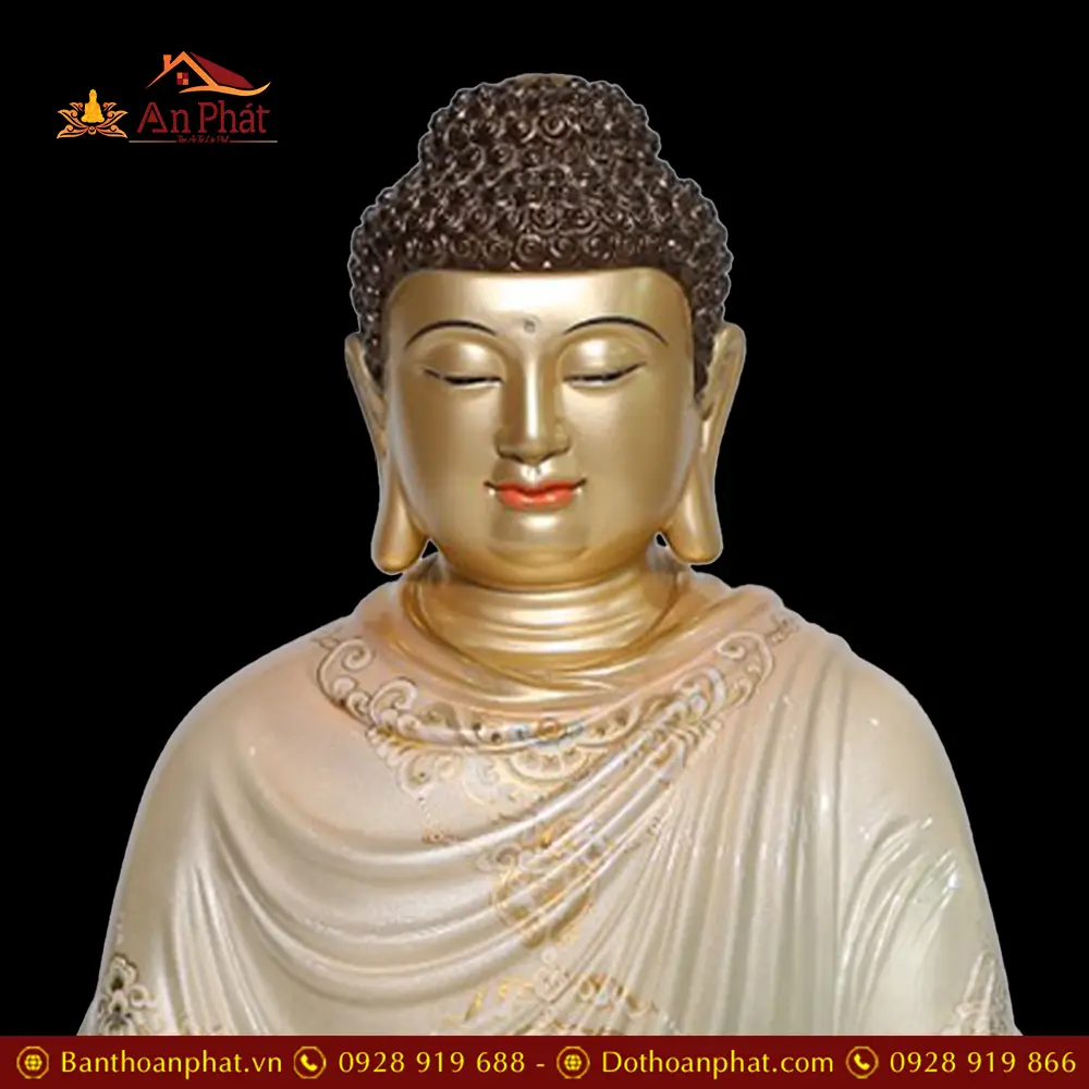 Tượng Bổn Sư Thích Ca Đồng Vẽ Sơn Cao Cấp Dáng Ngồi Tịnh Tâm T2623 20 Tượng Bổn Sư Thích Ca Đồng Vẽ Sơn Cao Cấp Dáng Ngồi Tịnh Tâm T2623