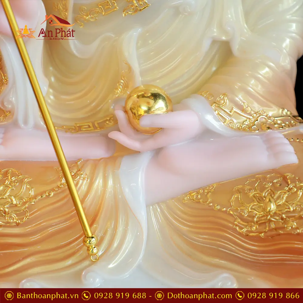 Tượng Địa Tạng Vương Bồ Tát Bột Đá Sơn Phú Quý Dáng Ngồi Cao Cấp T2635 23 tuong dia tang vuong bo tat bot da son phu quy dang ngoi cao cap t263500004