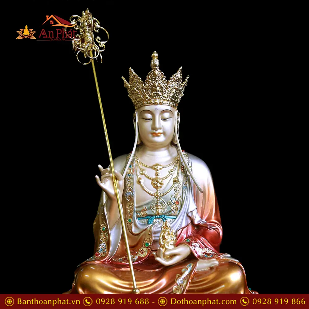 Tượng Địa Tạng Vương Bồ Tát Đồng Cao Cấp Sơn Cổ Nhập Khẩu T2641 16 tuong dia tang vuong bo tat dong cao cap son co nhap khau t264100001