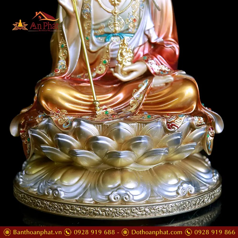 Tượng Địa Tạng Vương Bồ Tát Đồng Cao Cấp Sơn Cổ Nhập Khẩu T2641 17 tuong dia tang vuong bo tat dong cao cap son co nhap khau t264100007