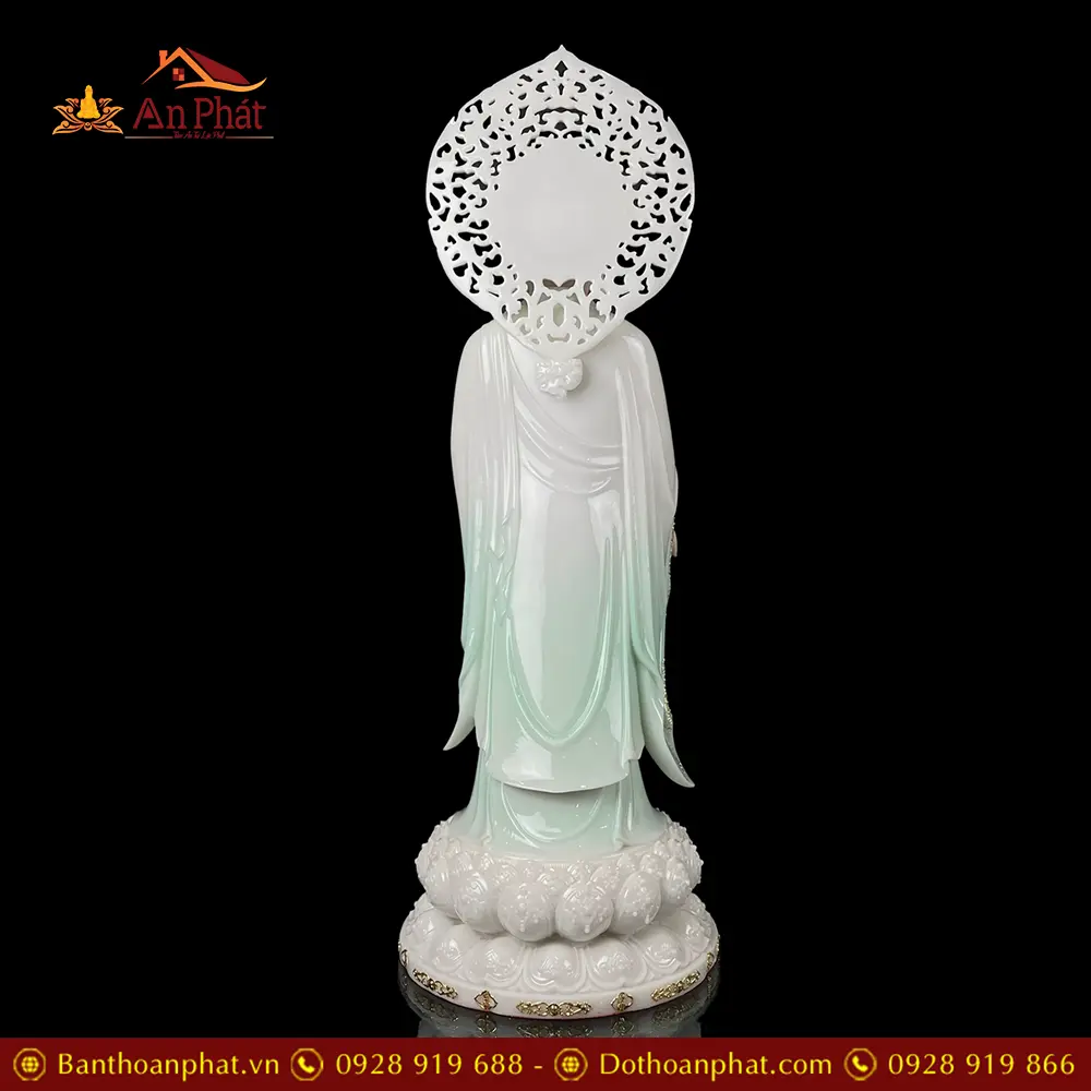 Tượng Phật A Di Đà Bột Đá Xanh Thiên Thanh Đứng Có Lá Đề T2517 12 tuong phat a di da bot da xanh thien thanh dung co hao quang t251700004