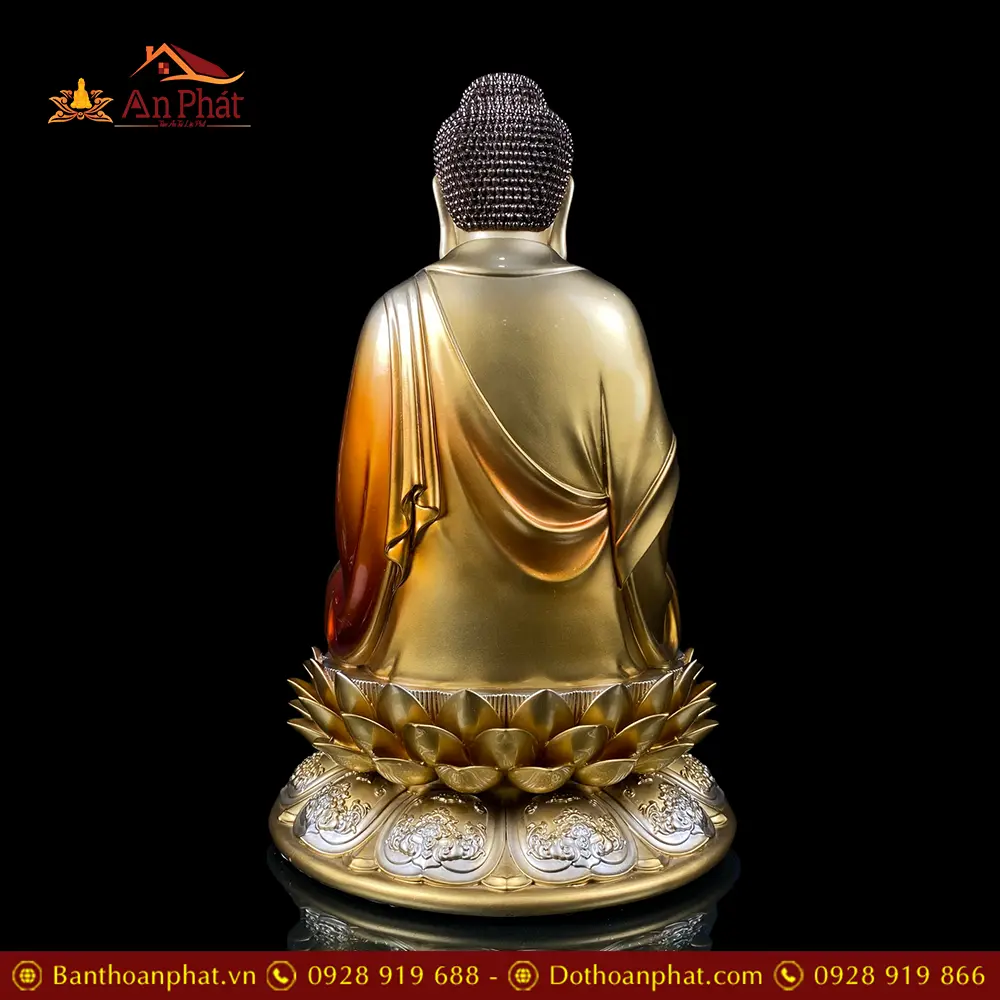 Tượng Phật A Di Đà Ngồi Đế Hoa Sen Bằng Đồng Cao Cấp T2542 13 tuong phat a di da ngoi de hoa sen bang dong cao cap t254200003