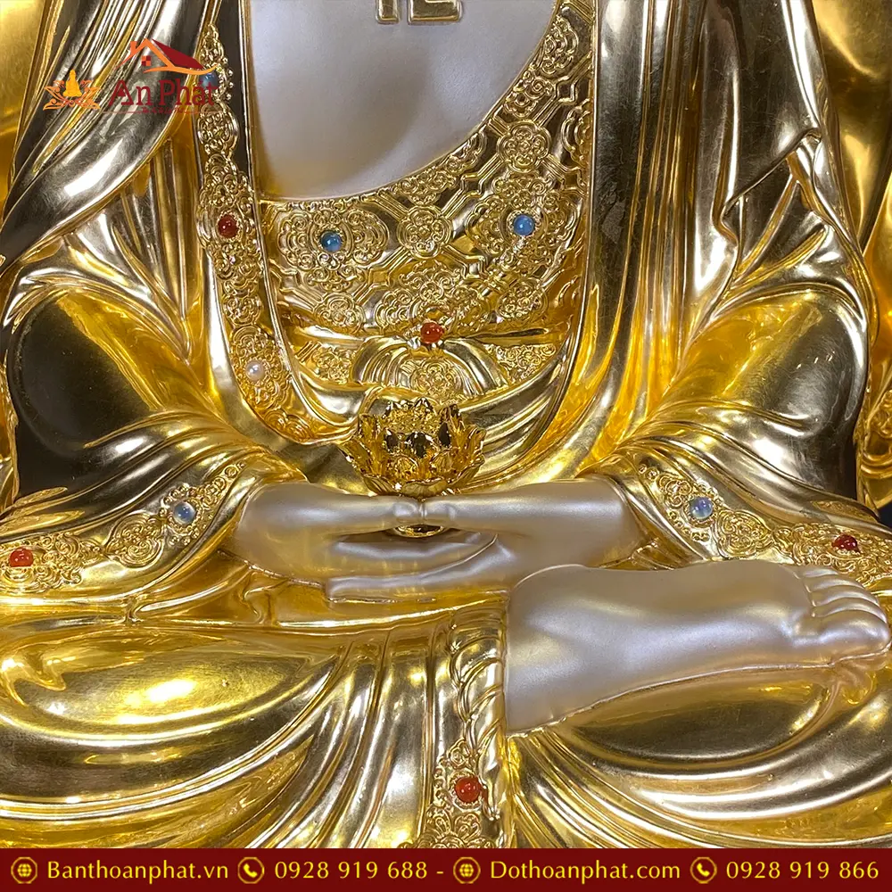 Tượng Phật A Di Đà Ngồi Đế Kim Cang Bằng Đồng Dát Vàng Cao Cấp T2533 26 tuong phat a di da ngoi de kim cang bang dong dat vang cao cap t253300001