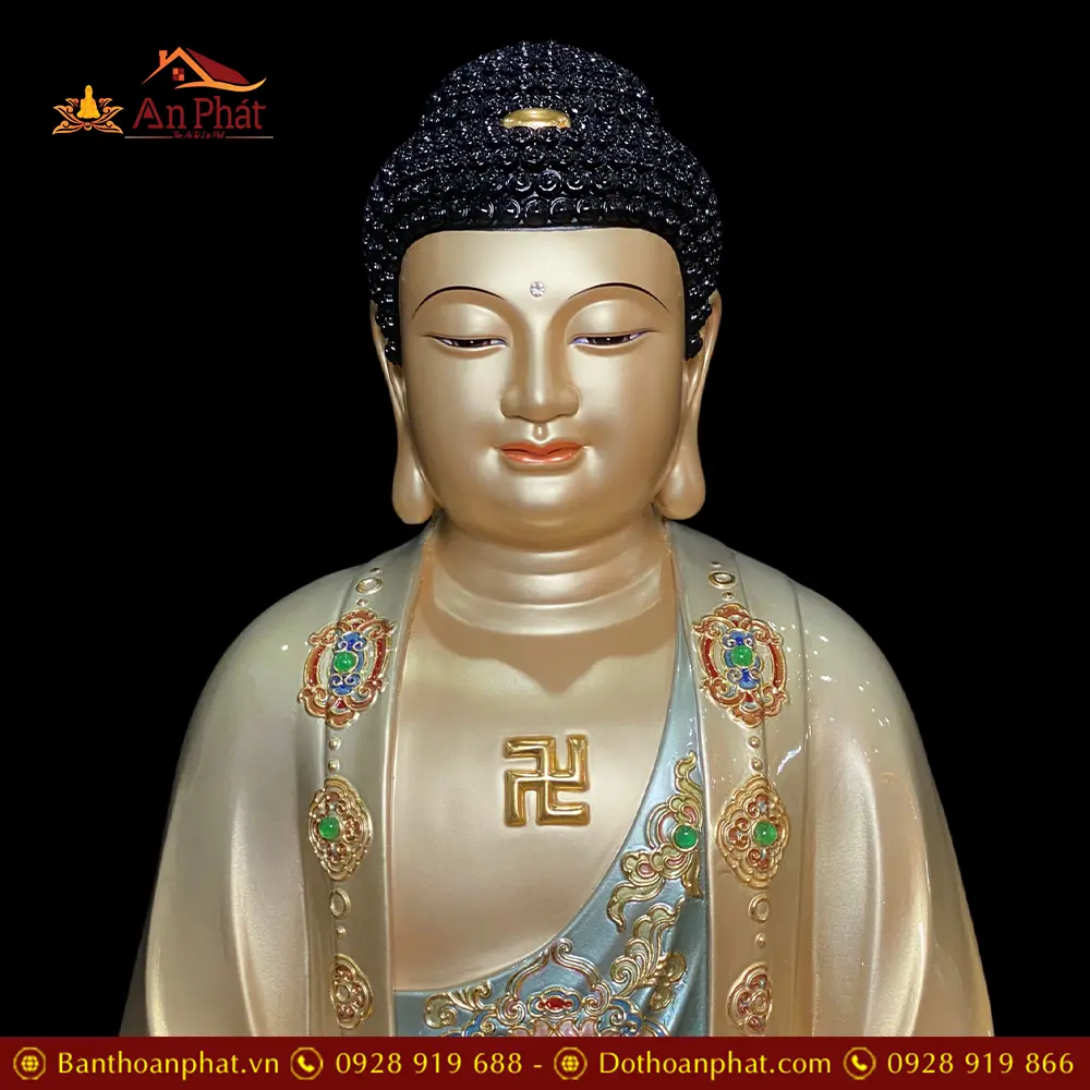 Tượng Phật A Di Đà Ngồi Đế Non Nước Đồng Cao Cấp Men Cổ T2540 14 tuong phat a di da ngoi de non nuoc dong cao cap men co t254000002