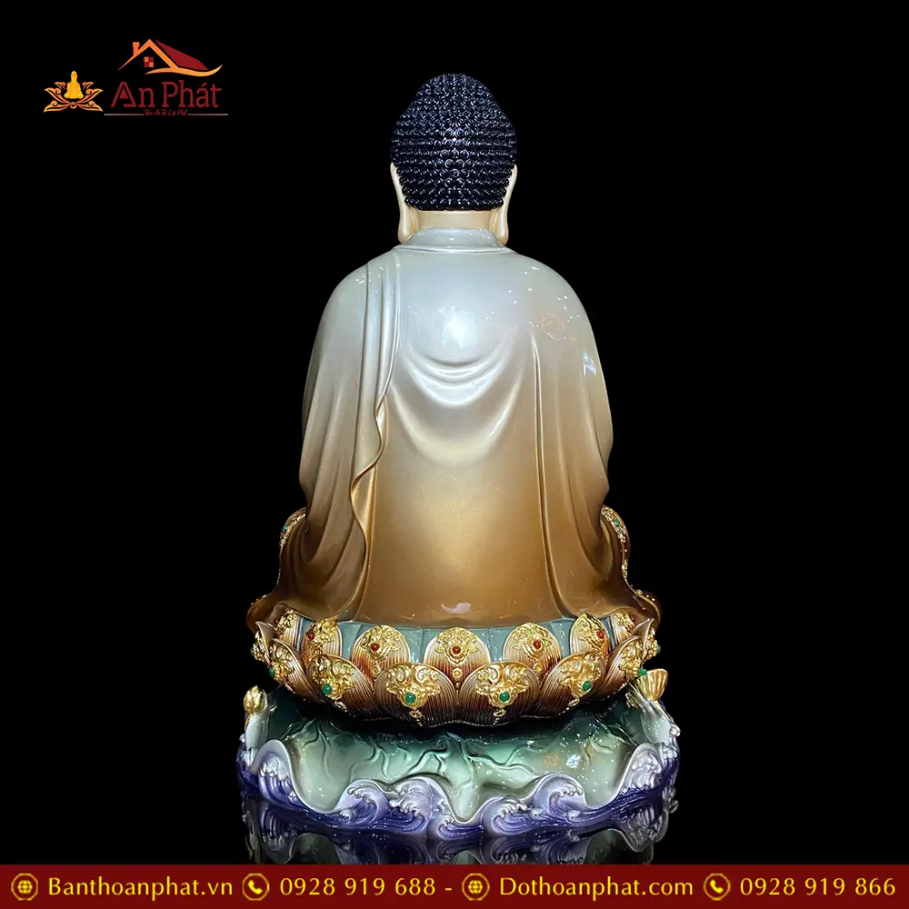 Tượng Phật A Di Đà Ngồi Đế Non Nước Đồng Cao Cấp Men Cổ T2540 13 tuong phat a di da ngoi de non nuoc dong cao cap men co t254000003