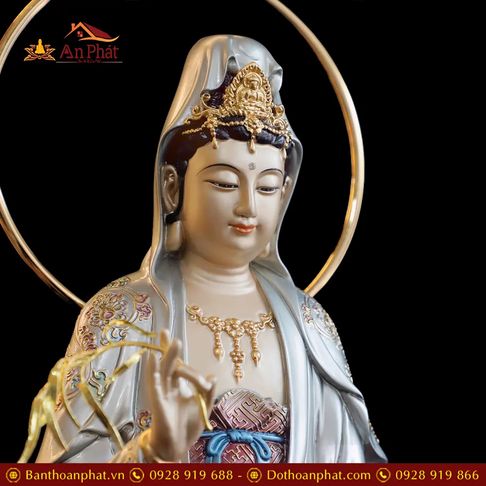 Tượng Phật Bà Quan Âm Bồ Tát Đứng Đồng Cao Cấp Sơn Màu Men Cổ T2561 22 tuong phat ba quan am bo tat dung dong cao cap son mau men co t256100005