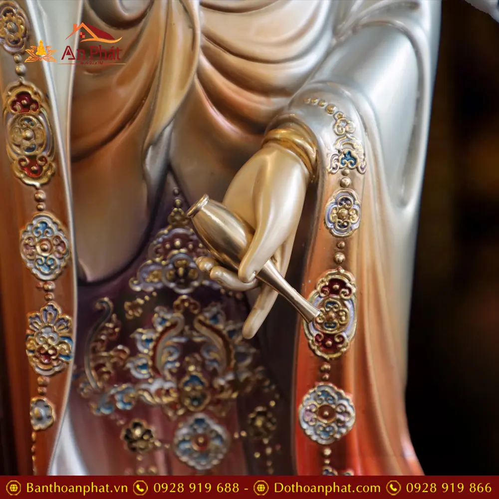 Tượng Phật Bà Quan Âm Bồ Tát Đứng Đồng Cao Cấp Sơn Màu Men Cổ T2561 24 tuong phat ba quan am bo tat dung dong cao cap son mau men co t256100009