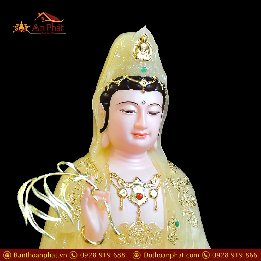 Tượng Phật Bà Quan Âm Bồ Tát Ngồi Đế Non Nước Bột Đá Thạch Anh T2568 19 tuong phat ba quan am bo tat ngoi de non nuoc bot da thach anh t256800005