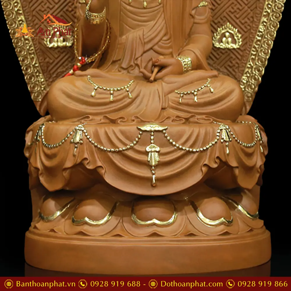 Tượng Phật Bà Quan Âm Ngồi Đài Sen Gỗ Long Não Cao Cấp T2600 17 tuong phat ba quan am ngoi dai sen go long nao cao cap t260000002