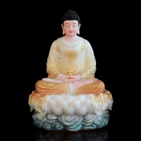 Tượng Phật Bổn Sư Thích Ca Bột Đá Sơn Phú Quý Cao Cấp Dáng Ngồi T2607