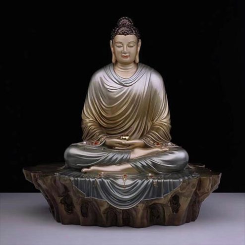 Tượng Phật Bổn Sư Thích Ca Đồng Men Cổ Cao Cấp Ngồi Tĩnh Tâm T2625