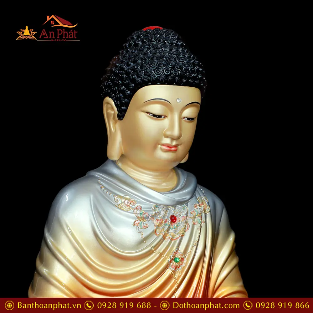 Tượng Phật Bổn Sư Thích Ca Tĩnh Tâm Đồng Cao Cấp Men Cổ Ấn Bảo T2610 17 tuong phat bon su thich ca tinh tam dong cao cap men co an bao t261000004