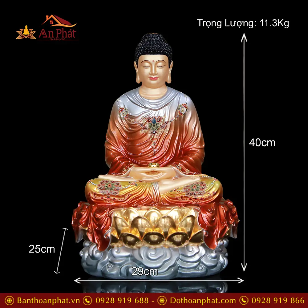 Tượng Phật Bổn Sư Thích Ca Toạ Vân Đồng Cổ Ánh Kim Cao Cấp T2605 17 tuong phat bon su thich ca toa van dong co anh kim cao cap t260500002