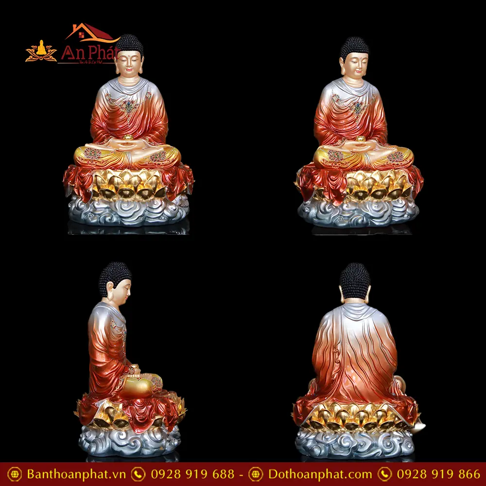 Tượng Phật Bổn Sư Thích Ca Toạ Vân Đồng Cổ Ánh Kim Cao Cấp T2605 16 tuong phat bon su thich ca toa van dong co anh kim cao cap t260500003